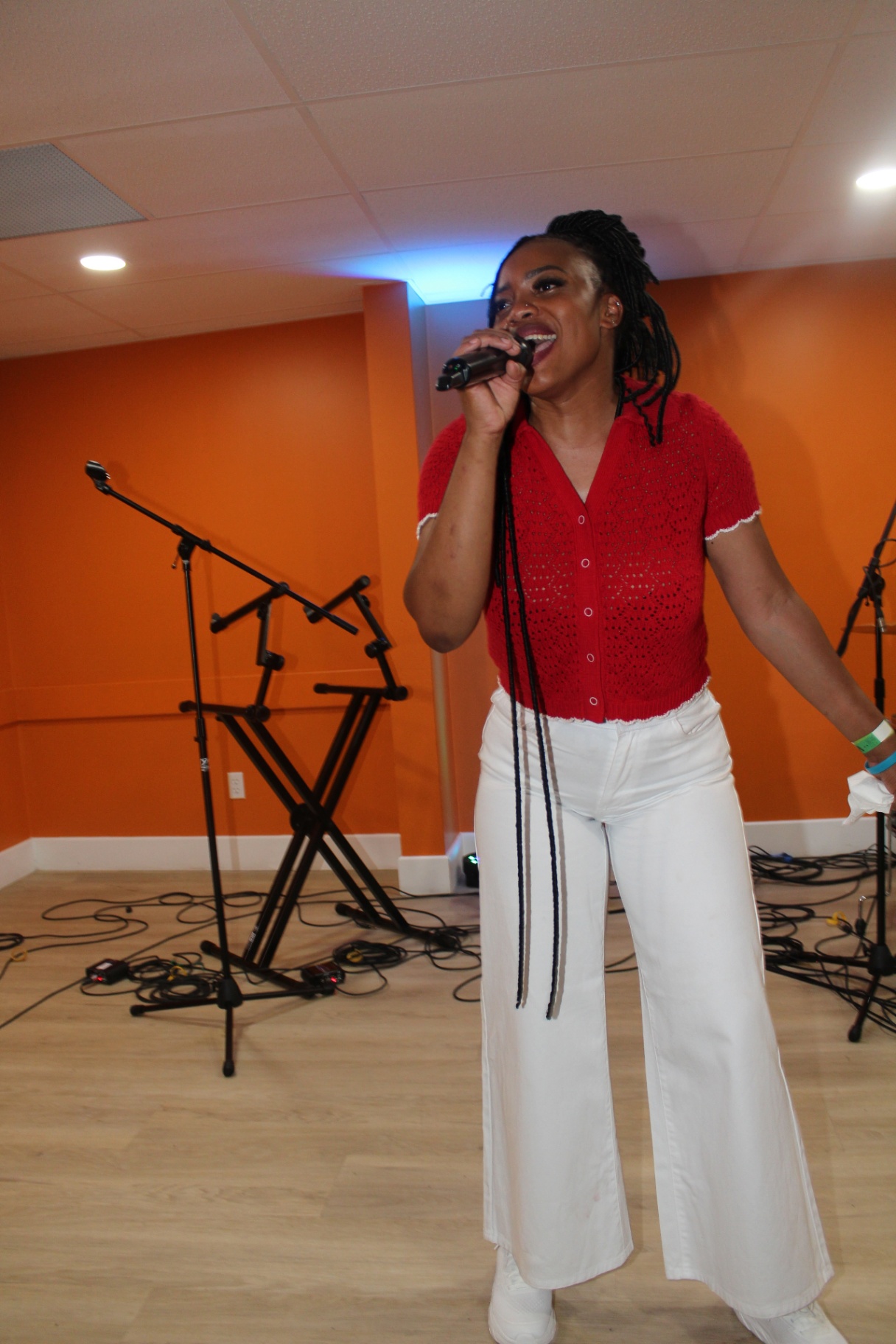 Vocalist performing at ZimConnect 2026 ArtSphere