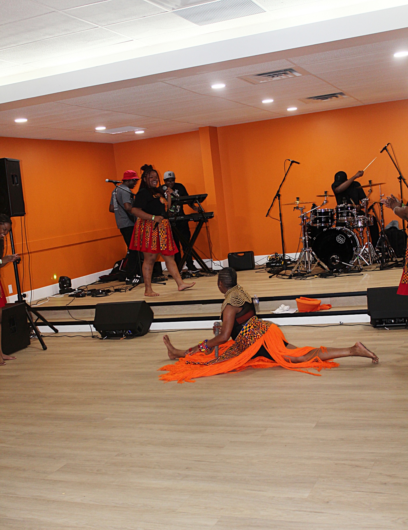 Traditional dancers and band at ZimConnect 2026 ArtSphere