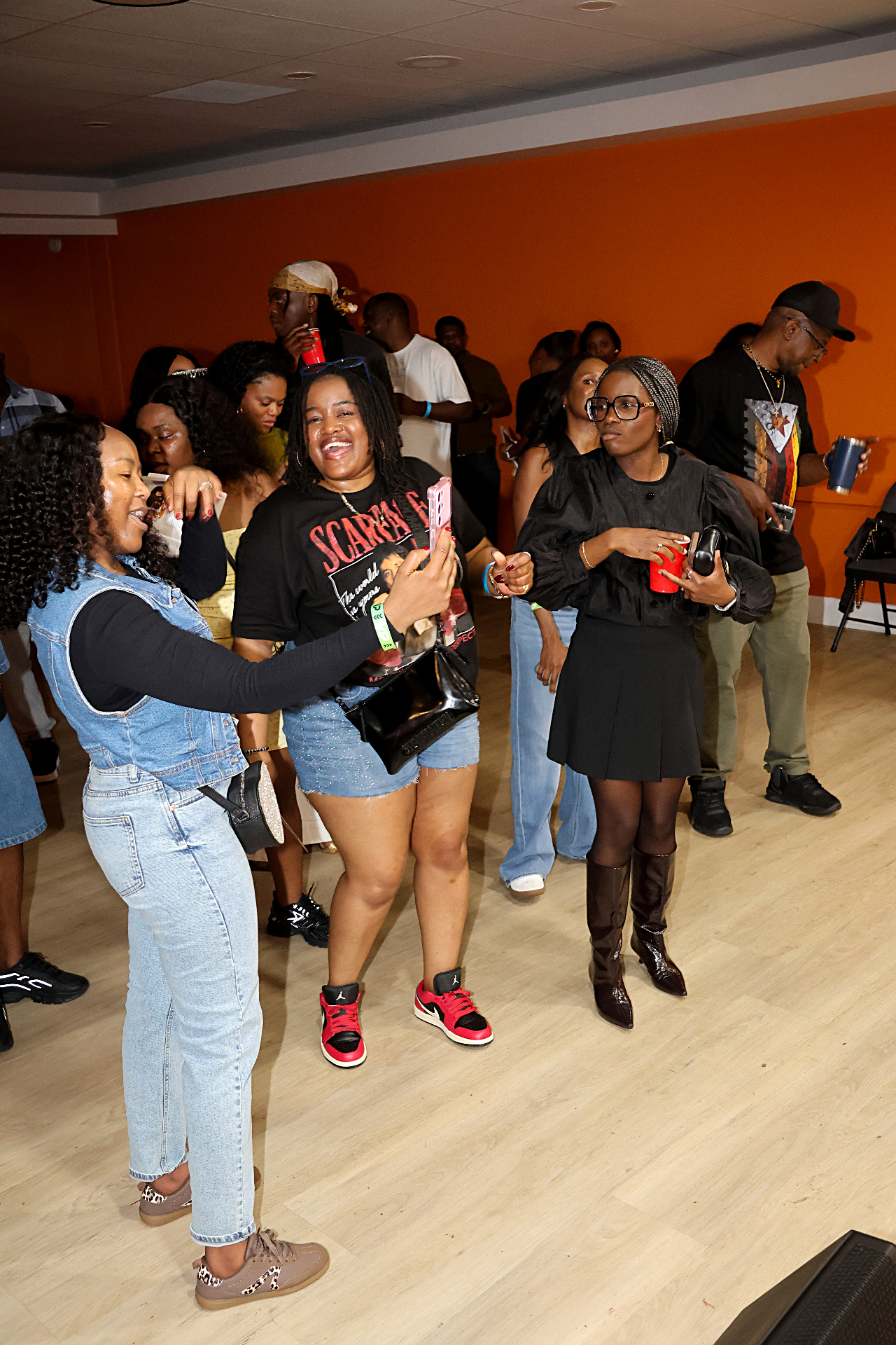 Guests dancing and laughing at ZimConnect 2026 ArtSphere