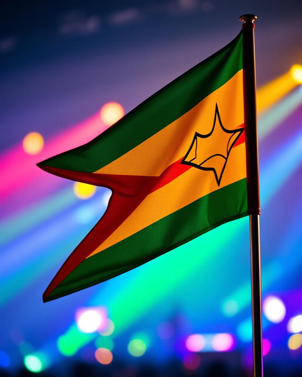 Zimbabwean flag at the concert