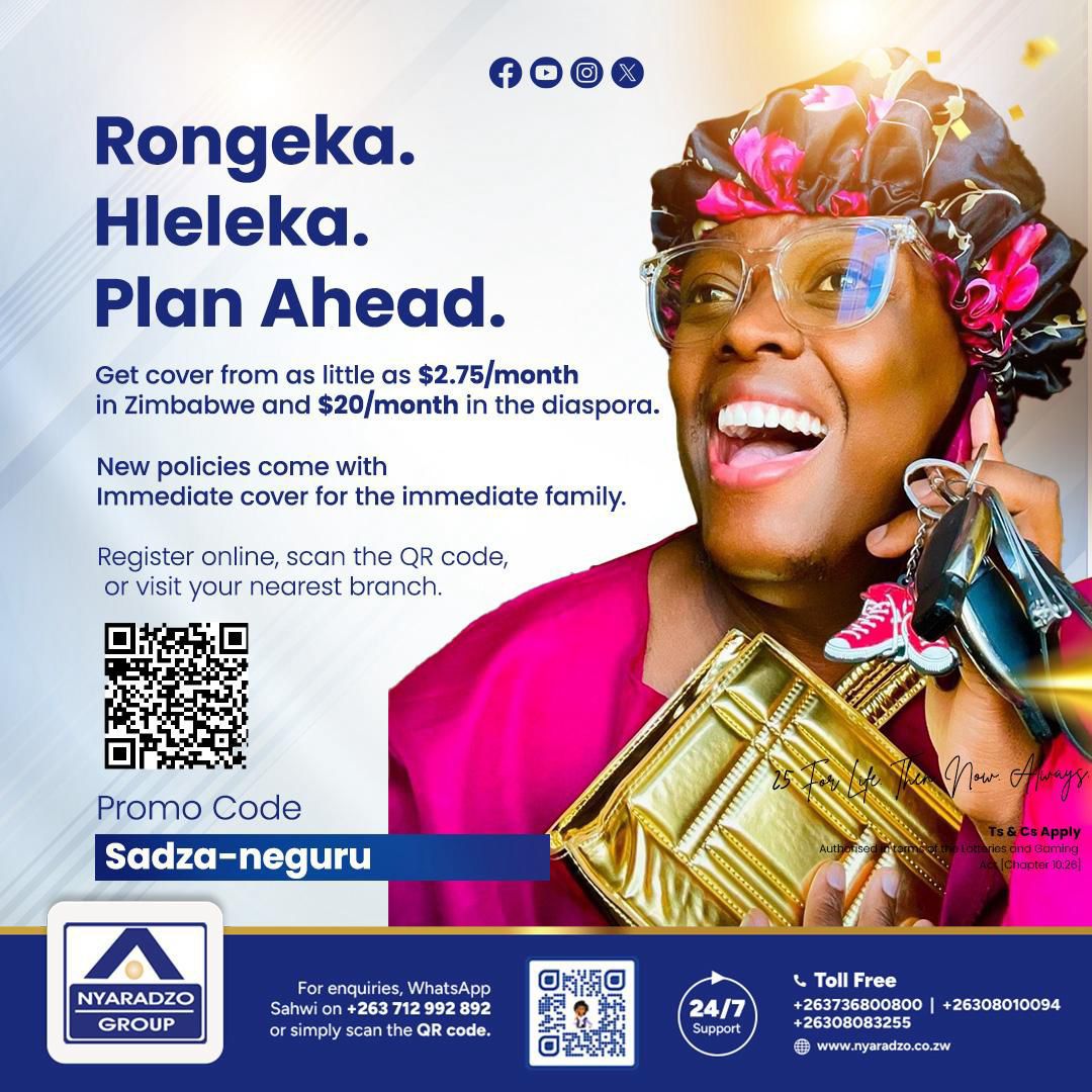 Sadza Neguru × Nyaradzo Group — Rongeka. Hleleka. Plan Ahead.